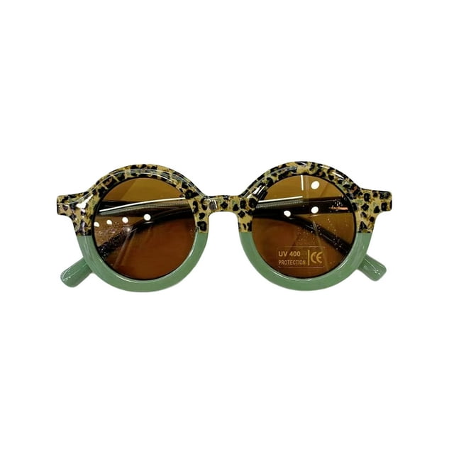 SUNSIOM Lunettes de Soleil Rétro pour Tout-Petits, Lunettes de Plein Air Anti-UV