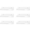 thumbnail image 3 of Clear Acrylic Floating Shelves Display Ledge, Wall Mounted Storage Shelf for Kitchen/Bathroom/Office,Invisible Kids Bookshelf and Spice Rack,12 Inch,Set of 6, 3 of 6