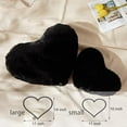 thumbnail image 2 of Heart Pillows, Love Heart Shaped Pillow, Black Cute Heart Pillow for Gifts, Shaped Throw Pillows for Her, Kids, Women, Girls Home Decoration, 10X11 Inch, 2 of 8