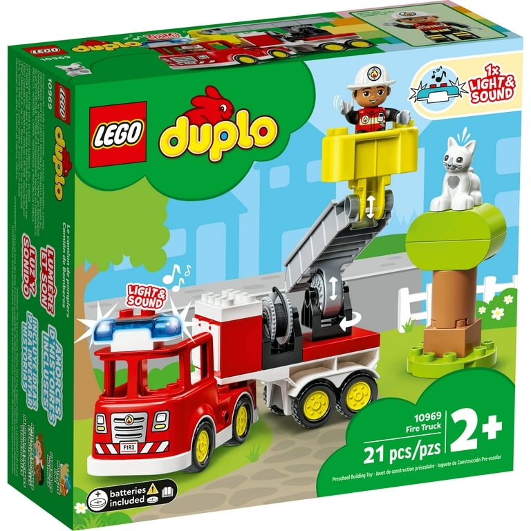 LEGO DUPLO Town Fire Truck 10969 Building Toy Set for Toddlers, Preschool  Boys and Girls Ages 2-5 (21 Pieces)