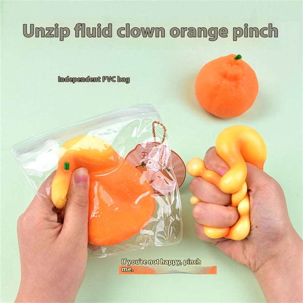 EGNMCR Squishy Toy Slow Bounce Stress Relieving Toys Clown Orange