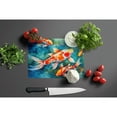 thumbnail image 5 of Koi Fish Glass Cutting Board Large 12 in x 15 in, 5 of 5