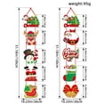 thumbnail image 2 of YOHAVEN Holiday Couplets Santa Snowman Curtain Christmas Door Hangers for Front Door Wall Office Party Home Festive Decoration, 2 of 5