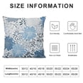 thumbnail image 5 of Nawypu  Floral Throw Pillow Cushion Case Flower Petals Modern Color Palette Chamomile Peony Dahlia and Sunflower Print, Modern Accent Double-Sided Digital Printing, Baby Blue Grey, 5 of 5