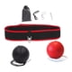 thumbnail image 4 of Pelota de reflejos de boxeo para adultos y niños, pelota de reflejos de reacción con cuerda y diadema. Bolas rojas negras, 4 of 9