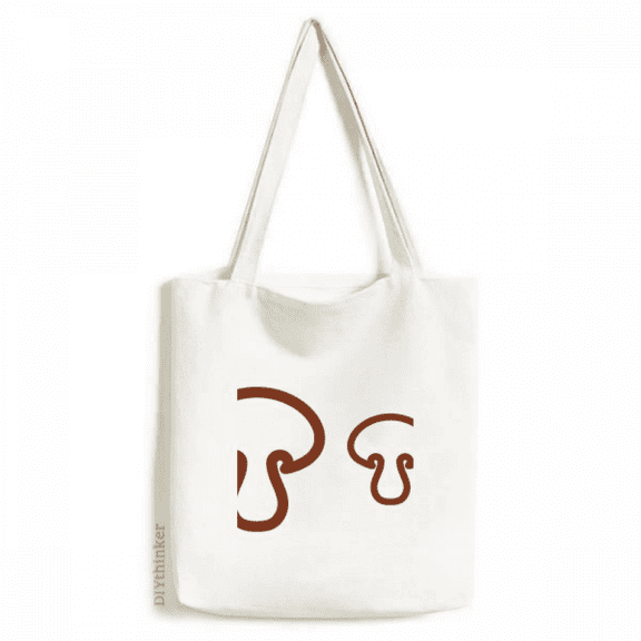 Vegetable Combination Mushroom Body Tote Canvas Bag Shopping Satchel Casual Handbag