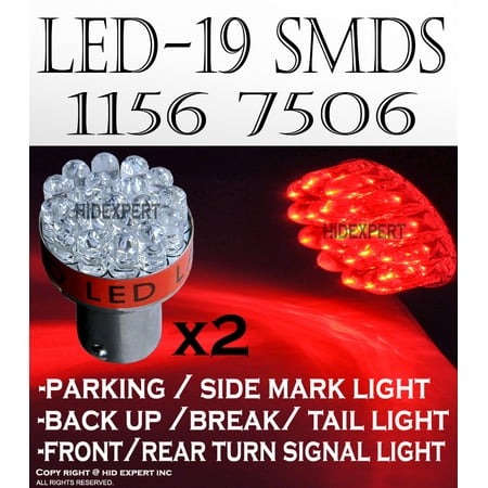 2 pcs Super RED 19 Led Bulbs For Turn Signal Light 1156 7506  Fast