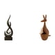 thumbnail image 1 of Escultura abstracta de fuego, estatua de resina y madera, figura de animal, adorno, escultura de zoológico, artesanía decorativa adecuada para sala de, 1 of 8