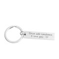thumbnail image 1 of Fashionable Keyring Engraved Drive Safe Handsome I Love You Keychains Stainless Key Chain (Silver), 1 of 6