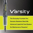 thumbnail image 3 of Pilot Varsity Disposable Fountain 6 Pack Combo, 3 Black Pens and 3 Blue Pens, 3 of 5