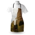 thumbnail image 4 of Nebraska Apron, Rural Historic Landscape Picture with Vintage Covered Wagon and Rock Formation, Unisex Kitchen Bib with Adjustable Neck for Cooking Gardening, Adult Size, Multicolor, by Ambesonne, 4 of 4
