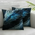 thumbnail image 3 of PRATYUS  Meteor Dragon Pillowcase Starry Animal Pillow Cover Square Pillow Case Home Decorative Sofa Bedroom Livingroom White, 3 of 5