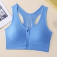 thumbnail image 2 of Qingpeng Sports Bras for Women Front Zipper High Support Sports Bras Mesh Racerback Breathable Workout Bra for Running Fitness, 2 of 5