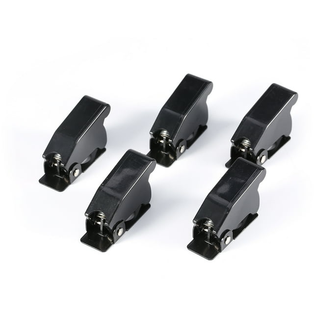 Switch Guard Cover, 5Pcs Waterproof Flip Cover Protection Guard For Toggle Switch 12mm Mount Dia Black