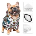 thumbnail image 3 of Fotbe Colorful Flying Butterflies Sudadera con Estampado para Perros Pequeños – Suéter con Capucha para Mascotas, Tela Suave de Forro Polar con Bolsillo-XX-Large, 3 of 7