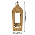 thumbnail image 3 of BotaniNest Handwoven Pendant Lamp Shade Natural Boho Home Desktop Tabletop Ornamental Lighting Fixture Cover, 3 of 7