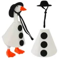 thumbnail image 5 of Porch Goose Winter Outfits, Christmas Santa Porch Goose Outfit, Cute Goose Clothes Costume for 7" Cement Geese Outdoor Patio Yard Decoration (N), 5 of 7