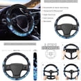 thumbnail image 4 of Uorisanigo Blue Purple Butterfly 10 Pieces Auto Seat Cover Car Steering Wheel Accessories Seat Belt Pads Auto Water Cup Pad Keychains Soft Easy to Install and Clean Auto Interior for Car SUV, 4 of 7