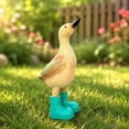 thumbnail image 4 of BadyminCSL 20cm Resin Duck Statue Wearing Rain Boots, Waterproof Outdoor Decor for Garden, Lawn & Courtyard Landscaping, 4 of 8