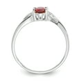 thumbnail image 2 of Primal Gold 10 Karat White Gold Genuine Garnet Birthstone Ring, 2 of 7