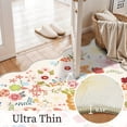 thumbnail image 3 of YOUFORTONG 2x4 Washable Runner Rug, Vintage Floral Scalloped Low Pile Carpet, Non Slip Stain Resistant Soft Thin Rug for Entryway Hallway Kitchen Bedroom Bathroom,Beige, 3 of 7