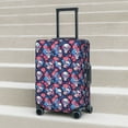 thumbnail image 5 of Yiaed Skull flower blue Print Travel Luggage Cover Suitcase Protector Fits 18-32 Inch Luggage Wheel Covers Patterned Elastic Luggage Anti-scratch（No luggage）-Large, 5 of 5