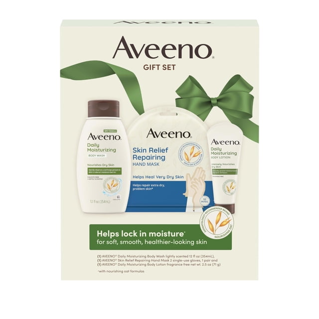 Set de regalo para el cuidado de la piel Aveeno Daily Moisture para piel seca