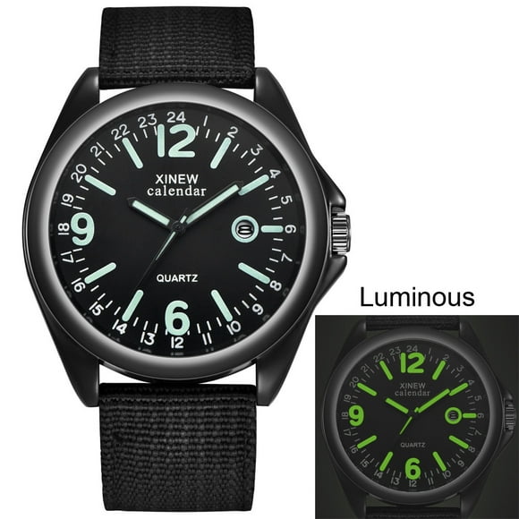 Watch Mens Black Quartz Sport Dial Wrist Watch Date Men's Watch