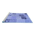 thumbnail image 2 of Ahgly Company Machine Washable Indoor Round Patchwork Blue Transitional Area Rugs, 3' Round, 2 of 4