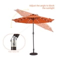 thumbnail image 5 of ACEGOSES LED Outdoor Patio 9′ Circle Deck Market Umbrella, Solar Lights Table Umbrellas With Non-Fading solution-dyed Canopy Orange, 5 of 8