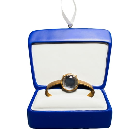 Happy Engagement Christmas Round Disc Ornament