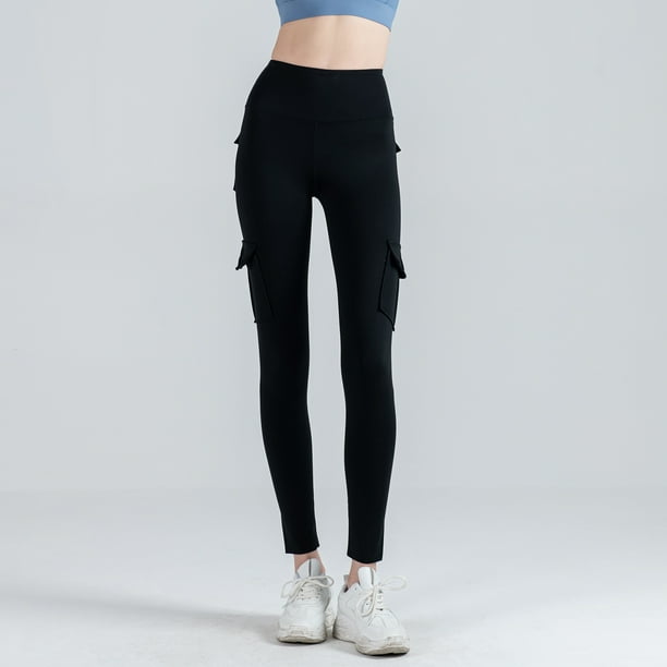 Women Leggings Cargo Pants High Waist Multi-Pocket Yoga Fitness