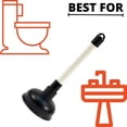 thumbnail image 5 of 4" Rubber Plunger - Unclog Toilets, Sinks, Tubs & Drains, Powerful PVC Cup for Strong Seal, Bathroom Essential, 5 of 8