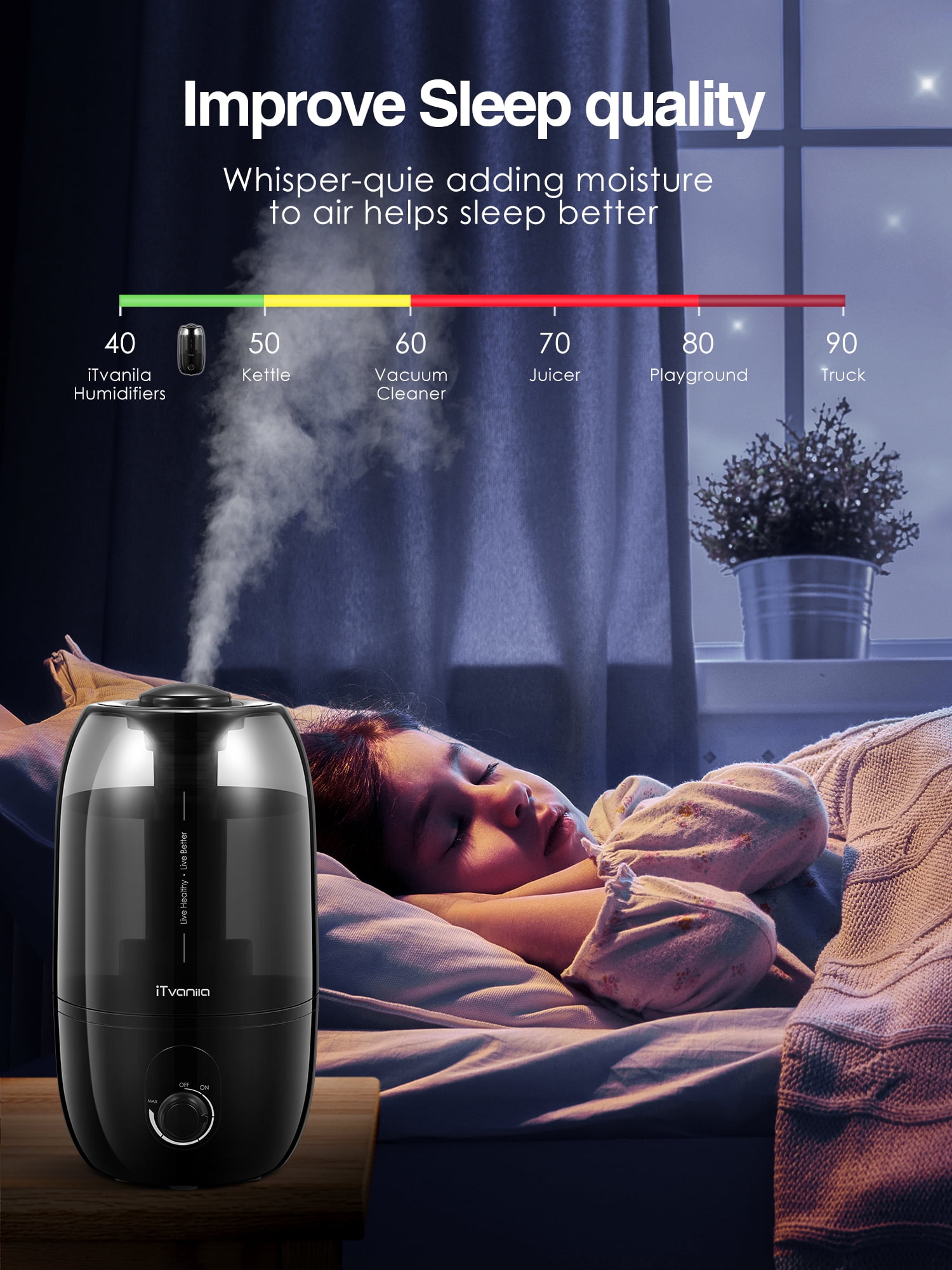 FOHERE Cool Mist Humidifier