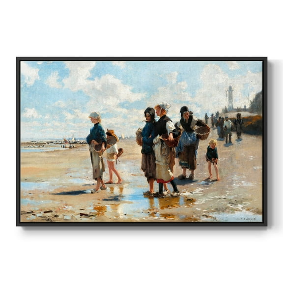 Vintage Landscape-CXII By Wexford Home Framed in Black Wood Gallery Wrapped Canvas 17 in. x 25 in.