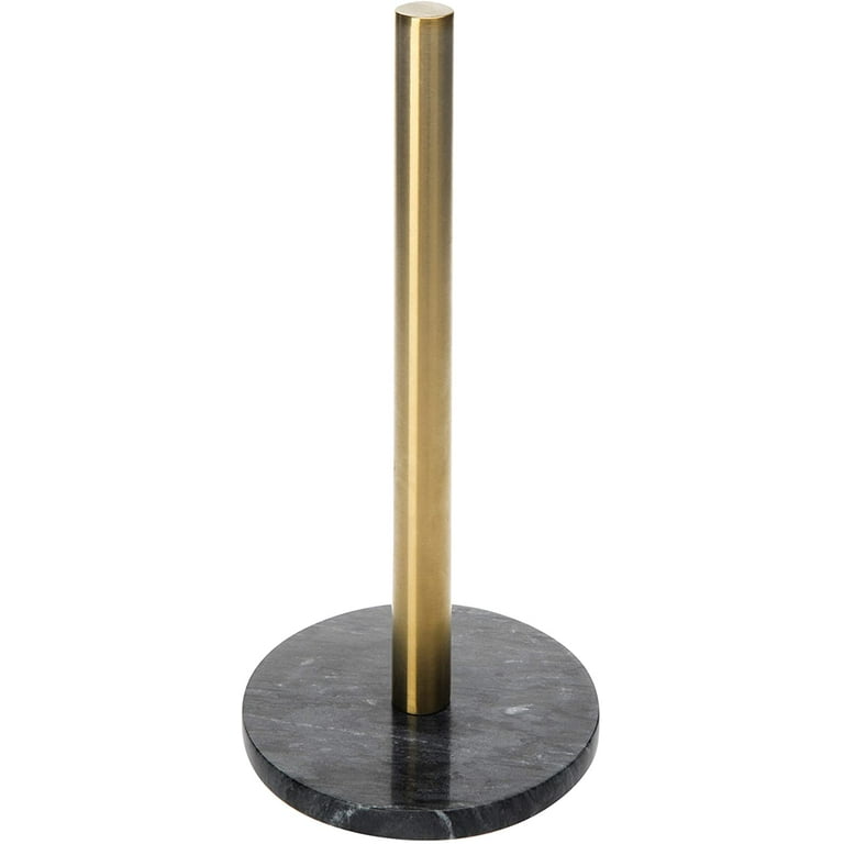  MyGift Modern Brass Paper Towel Holder for Counter with Black  Marble Base, Kitchen Paper Towel Stand Holder for Standard and Large Size  Rolls: Home & Kitchen