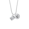thumbnail image 2 of Delight Jewelry Silvertone U.S. Passport Silvertone Script Initial Disc - O - Charm Necklace, 20"+3", 2 of 4