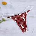 thumbnail image 2 of Ropa interior bikini elástica Gibobby para mujer Tangas sin costuras Ropa interior transpirable sexy Tirantes elásticos Vino XXL, 2 of 4