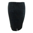 thumbnail image 2 of Anne Klein Women's Check Tweed Pencil Skirt (4, Anne Black/Spruce), 2 of 2