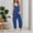 Blue, variant on Hauaitttt Independent Station European and Plus Size Women's Wear Strappy Jumpsuits Romper Overalls Womens Maternity Suits for Work Baggy Rompers for Women Comfy Jumpsuits for Women Jumpsuits for