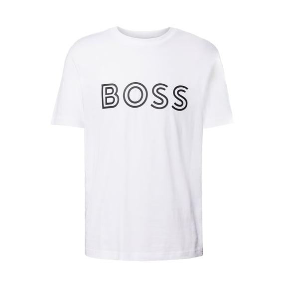 Hugo Boss Men's Tee 1 Outlined Logo T-Shirt, White