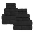 thumbnail image 3 of Superior Chevron Zero Twist Cotton 12-Piece Towel Set, Black, 3 of 11