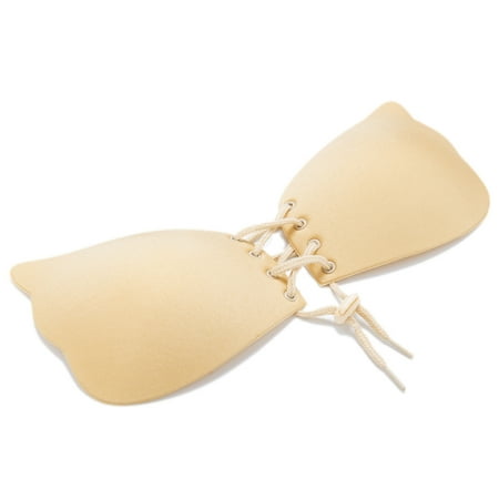 LELINTA Strapless Bras Push up Adhesive Bra  Reusable Silicone Invisible Backless Bra with Drawstring for Women-Upgrade Style