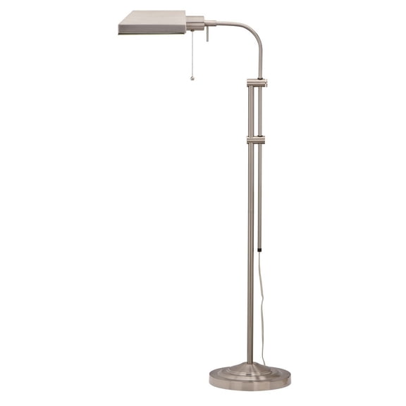 BO-117FL-BS-Cal Lighting-One Light Floor Lamp-12.6 Inches Wide by 5.8 Inches High-Brushed Steel Finish