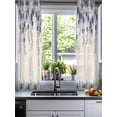 thumbnail image 2 of Vintage Navy Blue Roses Sheer Curtains 39 Inch Length 2 Panels Set for Living Room/Bedroom, Spring Floral Elegant Pastoral Retro Art Kitchen Curtains Grommet Curtains Window Treatments 27.5"x39"x2, 2 of 7