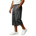 thumbnail image 3 of Mens Baggy Sweat Shorts Gym Athletic Basketball Summer Workout Lounge Beach Drawstring Shorts with Big Pockets, 3 of 7