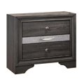 thumbnail image 4 of Gray and Silver Wood 4pc King Set with Jewelry Storage Drawers, 4 of 5