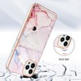 thumbnail image 2 of Slim Wallet Design for iPhone 16 Pro Max Case with Card Holder, Marble Pattern Back Flip Case PU Leather Kickstand Card Slots Magnetic Clasp Shockproof Anti-fall for iPhone 16 Pro Max, Marble #2, 2 of 5