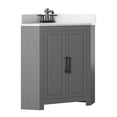 thumbnail image 7 of Twin Star Home Corner Bathroom Vanity, Antique Gray, 7 of 7