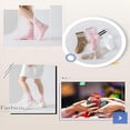 thumbnail image 6 of TELOLY Womens Striped Crew Socks,Cotton Cozy Casual Socks for Women 4 Pairs,Size 5-10, 6 of 6